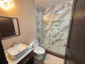 Ένα μπάνιο στο Hotel y Restaurante Vista Verde