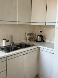 a kitchen with a sink and a counter top at RUS Apartment in Florence
