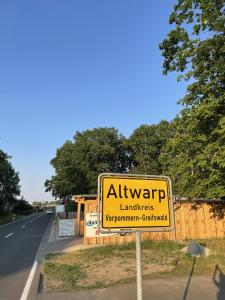 Certifikát, hodnocení, plakát nebo jiný dokument vystavený v ubytování Tolles Ferienhaus In Altwarp Mit Garten