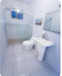 Koupelna v ubytování Olivias village 1927