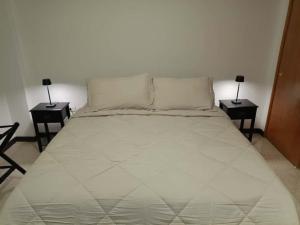 a bedroom with a large bed with two side tables at Aoartamento Remodelado Zona Cèntrica de Caracas in Caracas