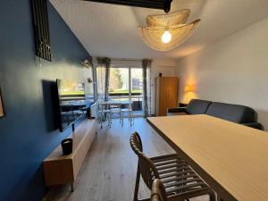 Χώρος καθιστικού στο Studio cabine chaleureux 4 pers, balcon, proche pistes, parking - FR-1-737-103