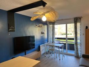 Μια τηλεόραση ή/και κέντρο ψυχαγωγίας στο Studio cabine chaleureux 4 pers, balcon, proche pistes, parking - FR-1-737-103