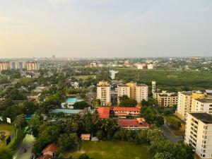 an aerial view of a city with tall buildings at Oval View Residencies By C in Colombo