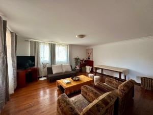 Μια τηλεόραση ή/και κέντρο ψυχαγωγίας στο The Villawood Villa - your stylish Sydney stay with vintage charm