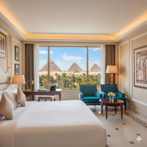 Ένα ή περισσότερα κρεβάτια σε δωμάτιο στο Solo Pyramids View +35 φωτογραφίες