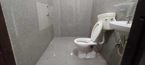 a bathroom with a toilet and a sink at Hotel O DP Palace in LKO