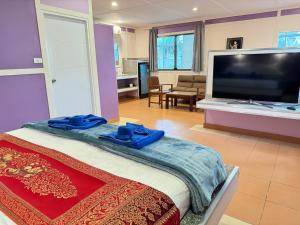 TV a/nebo společenská místnost v ubytování Lanta Island Resort