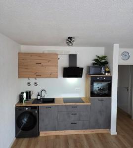 Η κουζίνα ή μικρή κουζίνα στο Modernes City Studio in Speyer- stilvoll & zentral +8 φωτογραφίες