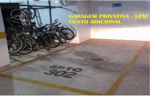 a group of bikes parked in a garage at Beira Mar Premium Apart - Solar do Atlântico Tambaú in João Pessoa