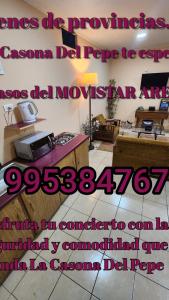 a picture of a room with a desk and a computer at A pasos del MOVISTAR ARENA in Santiago