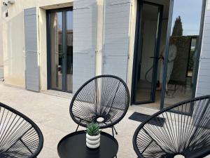 Balkón nebo terasa v ubytování La Ciboulette