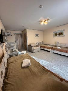 TV a/nebo společenská místnost v ubytování AQUARIUS Eco-Hotel-Grill-Restaurant