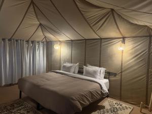 Postel nebo postele na pokoji v ubytování Sahara Desert Camp + 29 fotografií