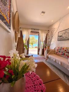 Posezení v ubytování Maruê Guesthouse Porto de Pedras