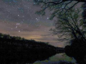 a painting of a night sky with the milky way at Bothy 2 - Uk50472 in Greenhaugh