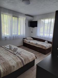 Postel nebo postele na pokoji v ubytování Вила Владислава - стаи за гости