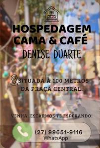 une affiche pour un centre de danse annulé dans l'établissement Hospedagem cama e café, à Domingos Martins