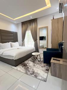 Ένα ή περισσότερα κρεβάτια σε δωμάτιο στο Diaggello Homex Apartment