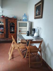 Kuchyň nebo kuchyňský kout v ubytování Refugio dos viajantes