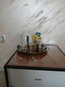 Příslušenství pro přípravu čaje a kávy v ubytování Sobe Sara