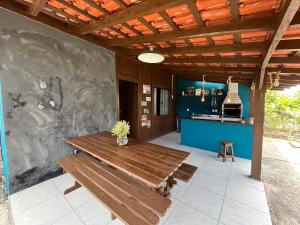 Kuchyň nebo kuchyňský kout v ubytování Cabana Caiçara