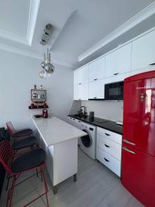 Η κουζίνα ή μικρή κουζίνα στο Apartament Kobuleti