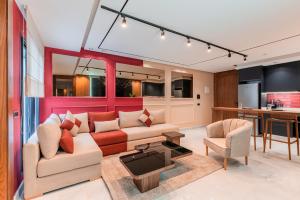 Posezení v ubytování Luxury Suite des Princesses