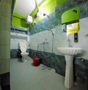 Koupelna v ubytování Banjara House n Cafe