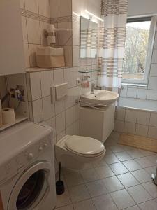 Koupelna v ubytování Gemütliche, ruhige Wohnung in zentraler Lage