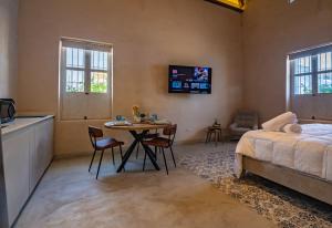 TV a/nebo společenská místnost v ubytování Casa Dorada Apartasuites by Xarm Apartments