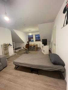 TV a/nebo společenská místnost v ubytování Studio mit separater Küche & Badewanne