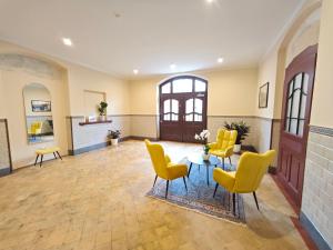 Χώρος καθιστικού στο Ferienhaus Alter Bahnhof Stötteritz