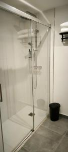 Koupelna v ubytování Hotel Arias