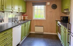 Η κουζίνα ή μικρή κουζίνα στο 3 Bedroom Beautiful Home In Oksbøl