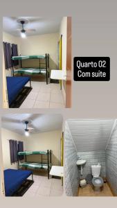 Ένα ή περισσότερα κρεβάτια σε δωμάτιο στο Casinha Feliz