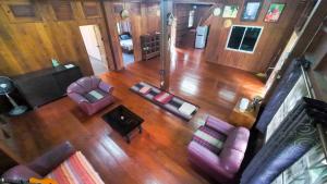 an overhead view of a living room with furniture at Babazia Community in Pai