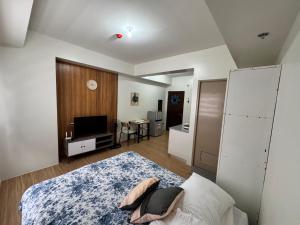 TV a/nebo společenská místnost v ubytování Mels Place at Tulip Garden Condominium Southwoods