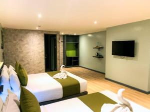 Μια τηλεόραση ή/και κέντρο ψυχαγωγίας στο Tuscany Basic Urban Stay