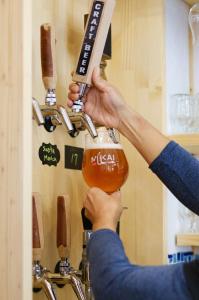 una persona sostiene una taza de comida en 山村自然楽校しもなの郷 Shi-mo-na-no-sato Nature Retreat, en Nanokawado