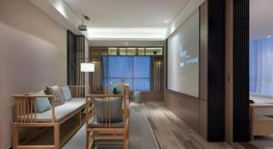 Posezení v ubytování Yuan Culture Hotel Shenzhen World Shajing