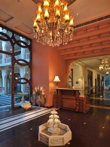 Lobbyen eller receptionen på Rajasthali Resort & Spa