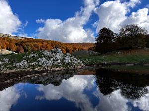 a reflection of the sky in the water of a river at FreeMood Campaegli in Campaegli