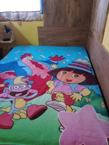 Ένα ή περισσότερα κρεβάτια σε δωμάτιο στο Habitación Pileta Quincho