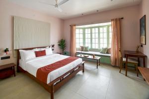 Ένα ή περισσότερα κρεβάτια σε δωμάτιο στο the olive