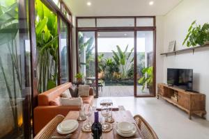 Posezení v ubytování The Green Atelier Bali