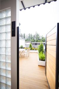 En balkon eller terrasse på Feihua Qingmeng Homestay