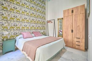 Ένα ή περισσότερα κρεβάτια σε δωμάτιο στο Refugio de Visitación