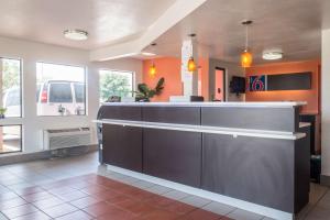 a large kitchen with a large counter in a room at Motel 6-Mesquite, TX - Rodeo - Convention Ctr in Mesquite