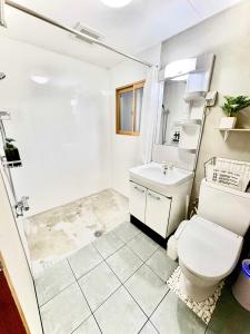 Koupelna v ubytování Lodge Crea